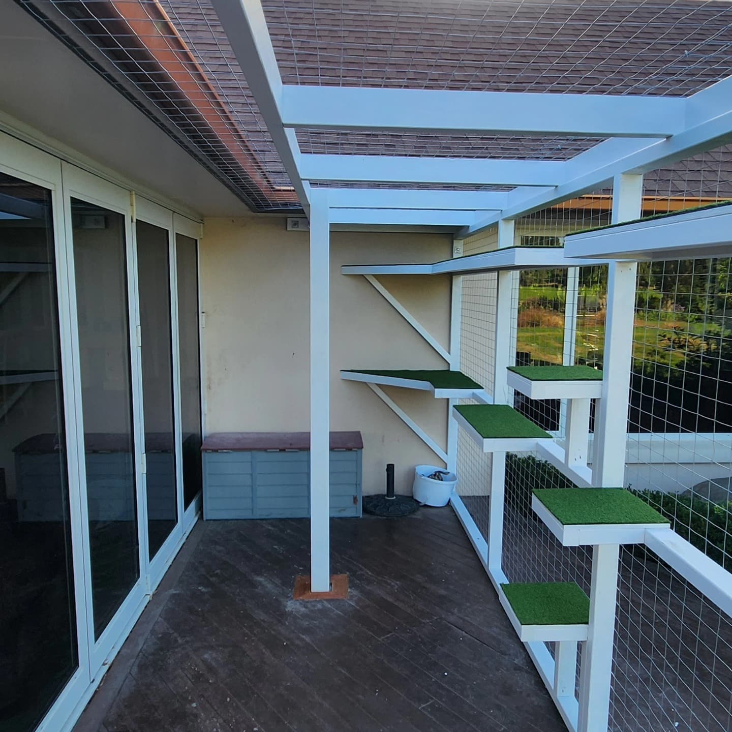 Catio framing during construction